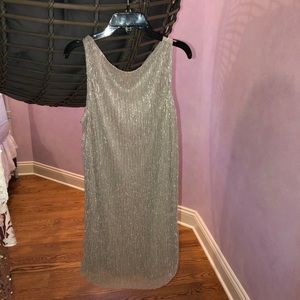 Women’s Shiny Gold Sleeveless Dress